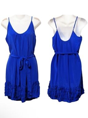 CHARLIE JADE Silk 3D Floral Tank Dress S